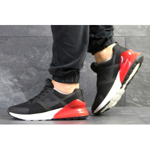 Мужские кроссовки Nike Air Max черные с белым и красным