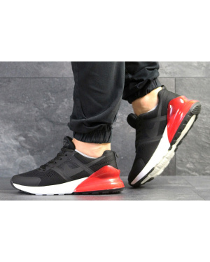 Чоловічі кросівки Nike Air Max чорні з білим и красным