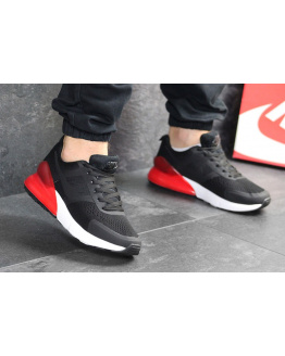 Чоловічі кросівки Nike Air Max чорні з білим и красным