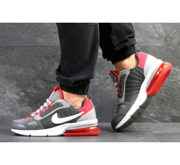 Мужские кроссовки Nike Air Max серые с красным
