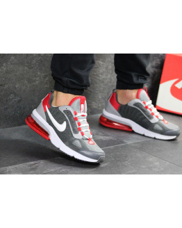 Мужские кроссовки Nike Air Max серые с красным