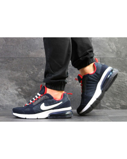 Мужские кроссовки Nike Air Max темно-синие с красным