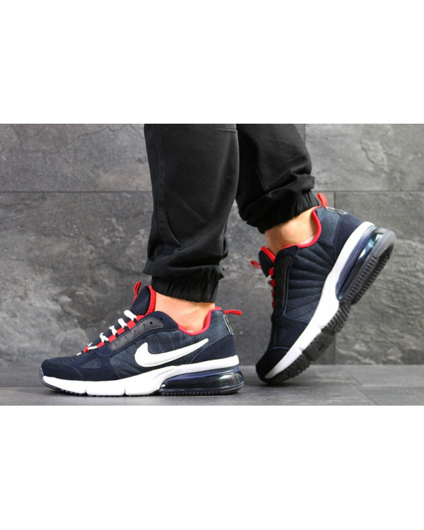 Мужские кроссовки Nike Air Max темно-синие с красным