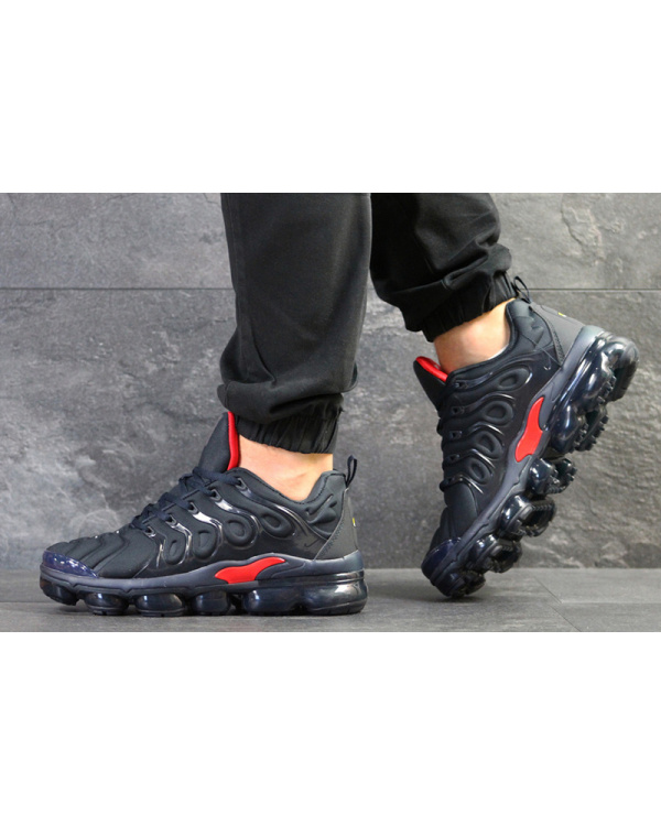Чоловічі кросівки Nike Air Vapormax Plus темно-сині з червоним