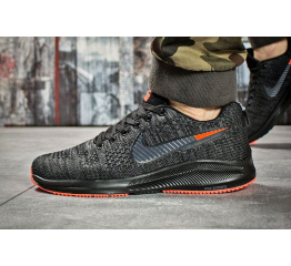 Мужские кроссовки Nike Air Zoom черные с оранжевым