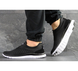 Мужские кроссовки Nike Free Run 3.0 Slip On черные с белым