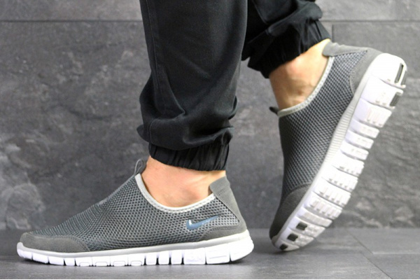 Мужские кроссовки Nike Free Run 3.0 Slip On серые