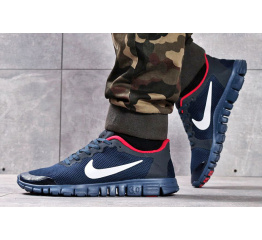 Мужские кроссовки Nike Free Run 3.0 V2 темно-синие с белым