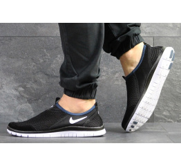Мужские кроссовки Nike Free Run Slip On черные с белым
