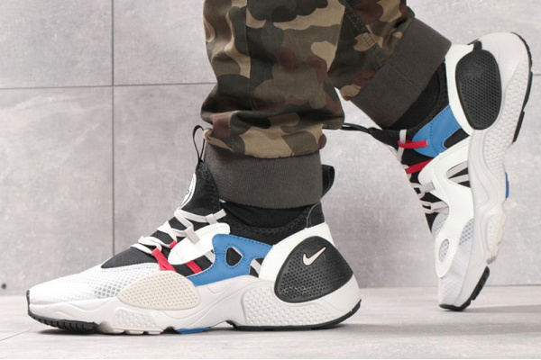 Мужские кроссовки Nike Huarache E.D.G.E. Белые с черным и голубым