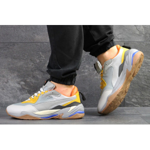 Мужские кроссовки Puma Thunder Spectra серые с желтым