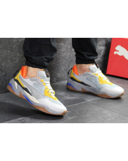 Мужские кроссовки Puma Thunder Spectra серые с желтым