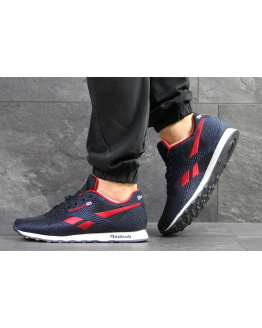 Чоловічі кросівки Reebok Classic Runner Jacquard темно-сині з червоним