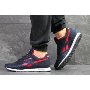 Мужские кроссовки Reebok Classic Runner Jacquard темно-синие с красным