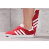Женские кроссовки Adidas Gazelle красные с белым