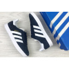 Женские кроссовки Adidas Gazelle темно-синие с белым