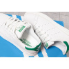 Женские кроссовки Adidas Stan Smith белые с зеленым
