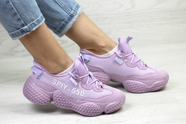 Женские кроссовки Adidas Yeezy SPIY-550 сиреневые