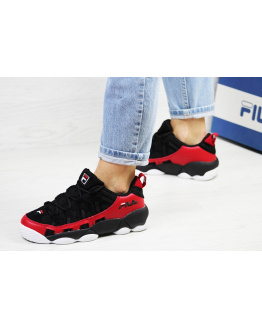 Женские кроссовки Fila Spagetti Low черные с красным