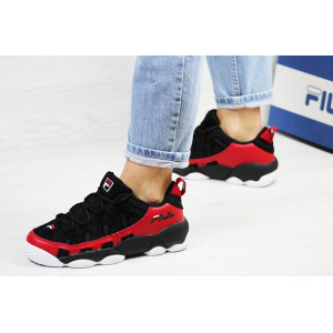 Купить Женские кроссовки Fila Spagetti Low черные с красным в Украине