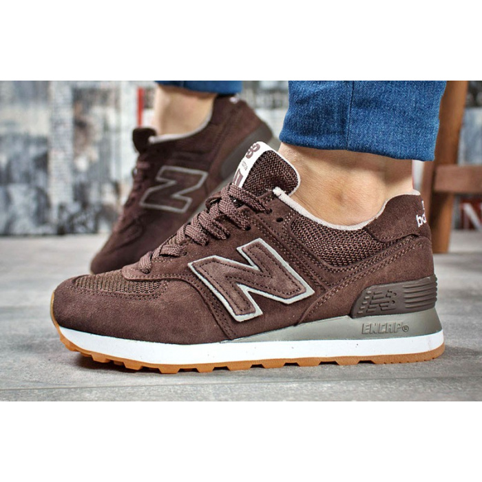 Купить женские кроссовки New Balance 574 коричневые