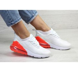 Женские кроссовки Nike Air Max 270 белые с красным