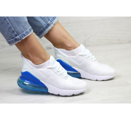 Женские кроссовки Nike Air Max 270 белые с синим