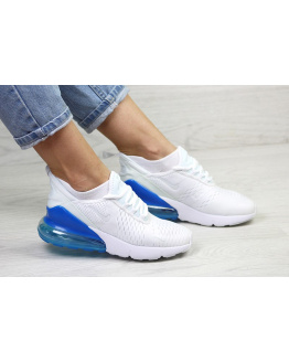 Жіночі кросівки Nike Air Max 270 білі з синім