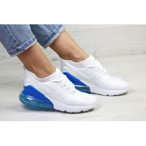 Женские кроссовки Nike Air Max 270 белые с синим