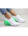Жіночі кросівки Nike Air Max 270 білі з зеленим