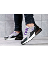 Купить Женские кроссовки Nike Air Max 270 серые с черным и фиолетовым