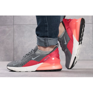 Жіночі кросівки Nike Air Max 270 сірі с коралловым