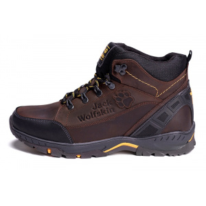 Мужские ботинки на меху Jack Wolfskin темно-коричневые