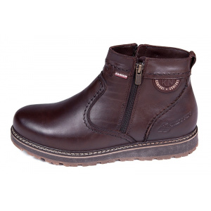 Мужские ботинки на меху коричневые