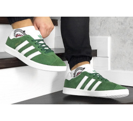 Купить Мужские кроссовки Adidas Gazelle зеленые с белым в Украине