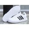 Мужские кроссовки Adidas Hoops 2.0 белые с черным