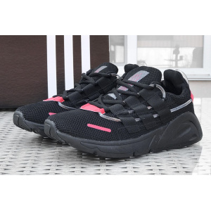 Мужские кроссовки Adidas LXCON черные с красным