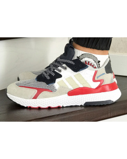 Чоловічі кросівки Adidas Nite Jogger BOOST білі з бежевим