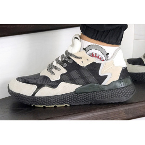 Мужские кроссовки Adidas Nite Jogger BOOST бежевые с черным