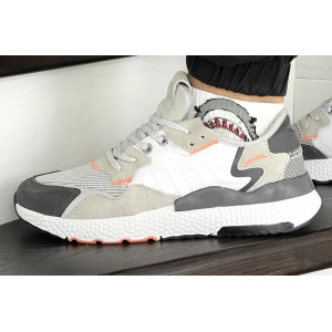 Мужские кроссовки Adidas Nite Jogger BOOST бежевые с серым