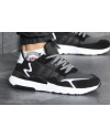 Купить Мужские кроссовки Adidas Nite Jogger BOOST черные с белым