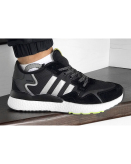 Чоловічі кросівки Adidas Nite Jogger BOOST чорні з білим