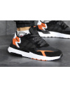 Купить Чоловічі кросівки Adidas Nite Jogger BOOST чорні з білим и орнажевым