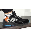Купить Мужские кроссовки Adidas Nite Jogger BOOST черные с серым