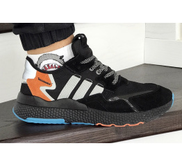 Мужские кроссовки Adidas Nite Jogger BOOST черные с серым