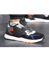 Чоловічі кросівки Adidas Nite Jogger BOOST чорні з сірим и оранжевым