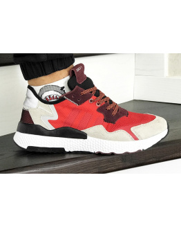 Чоловічі кросівки Adidas Nite Jogger BOOST червоні з бежевим