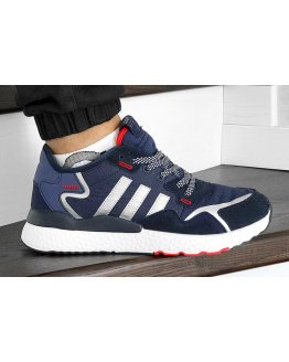 Чоловічі кросівки Adidas Nite Jogger BOOST сині з білим