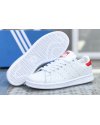 Купить Мужские кроссовки Adidas Stan Smith белые с красным