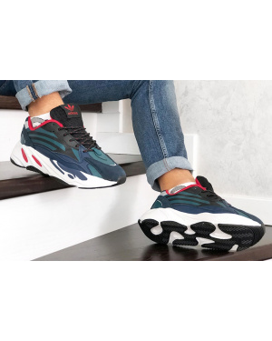 Чоловічі кросівки Adidas Yeezy Boost 700 V2 Static сині з чорним